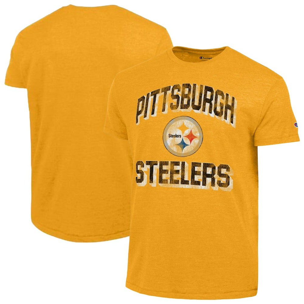 Pittsburgh Steelers Champion Ultimate Tri-Blend T-Shirt Heather Gold - NFL