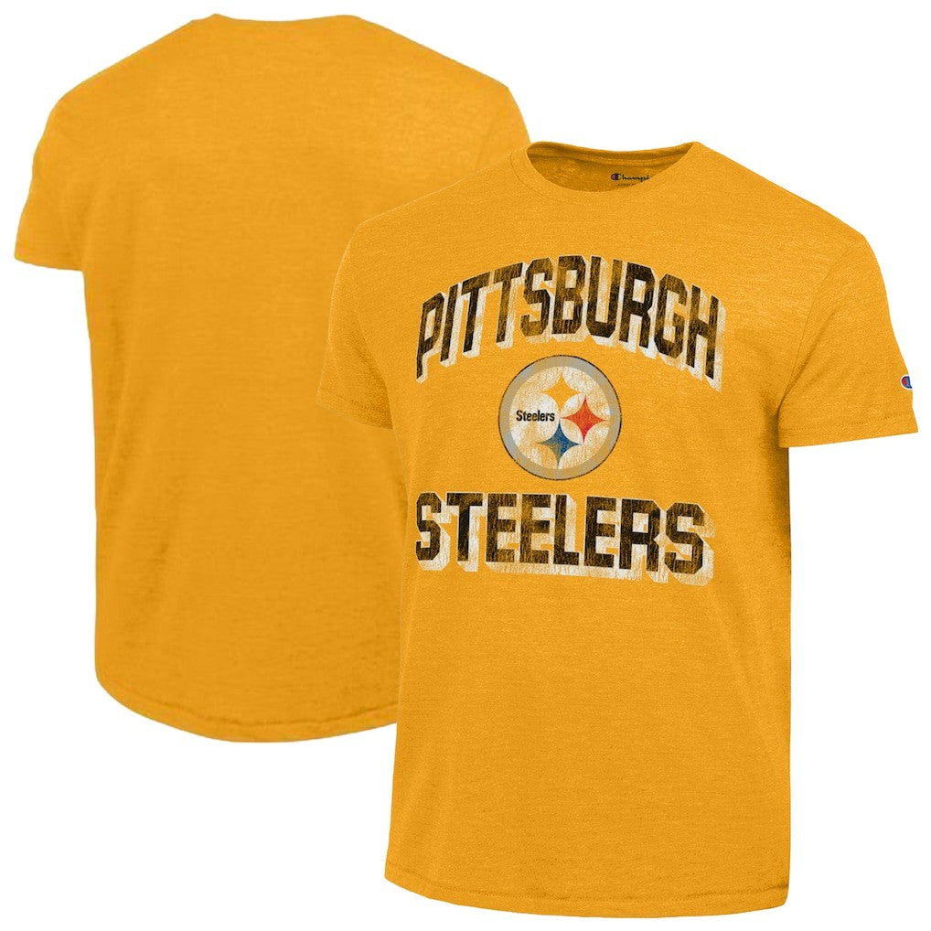 Pittsburgh Steelers Champion Ultimate Tri-Blend T-Shirt Heather Gold - NFL