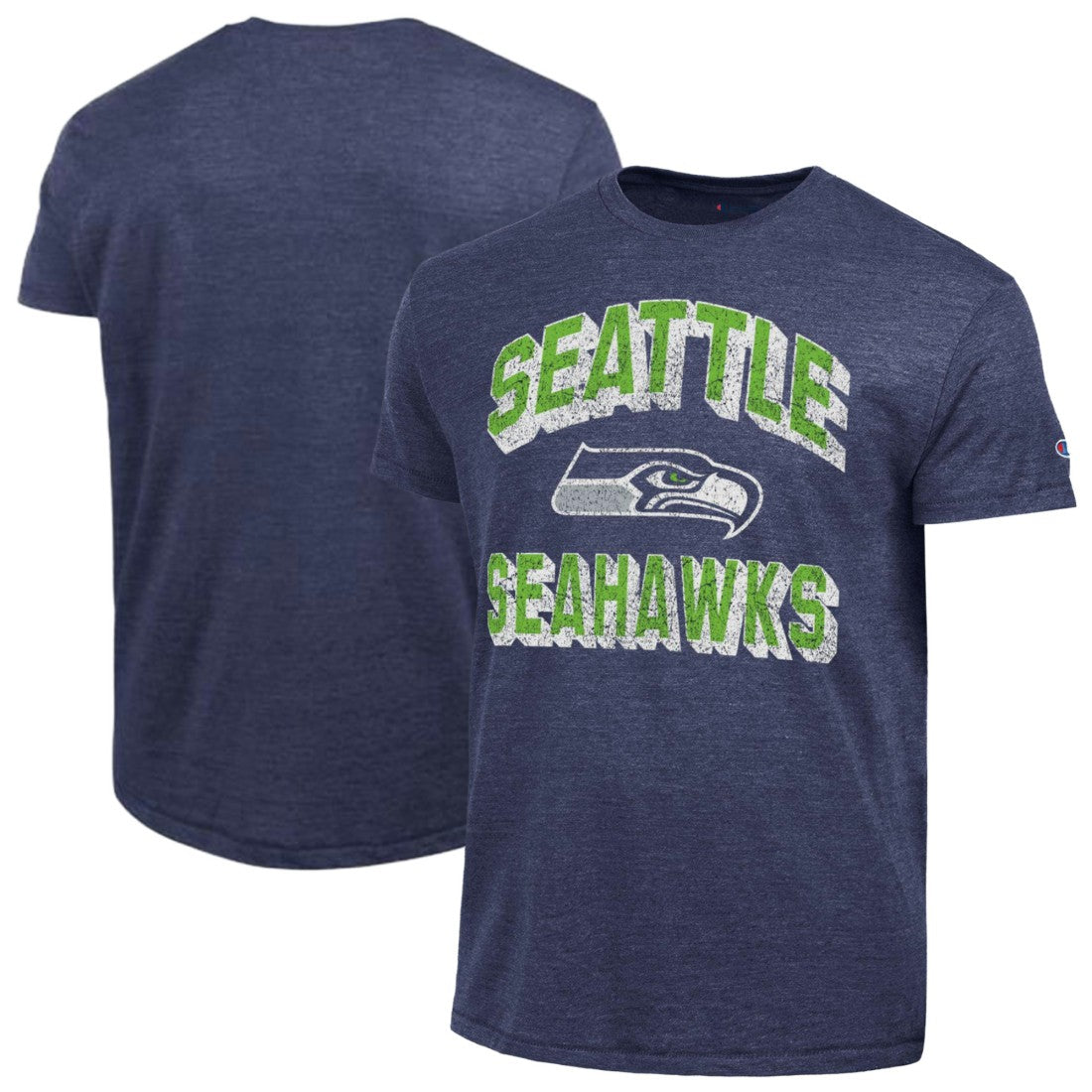 Seattle Seahawks Champion Ultimate Tri-Blend T-Shirt College Navy - NFL