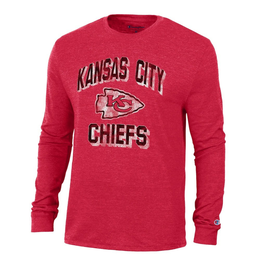 Kansas City Chiefs Champion Ultimate Tri-Blend Long Sleeve T-Shirt Red - NFL