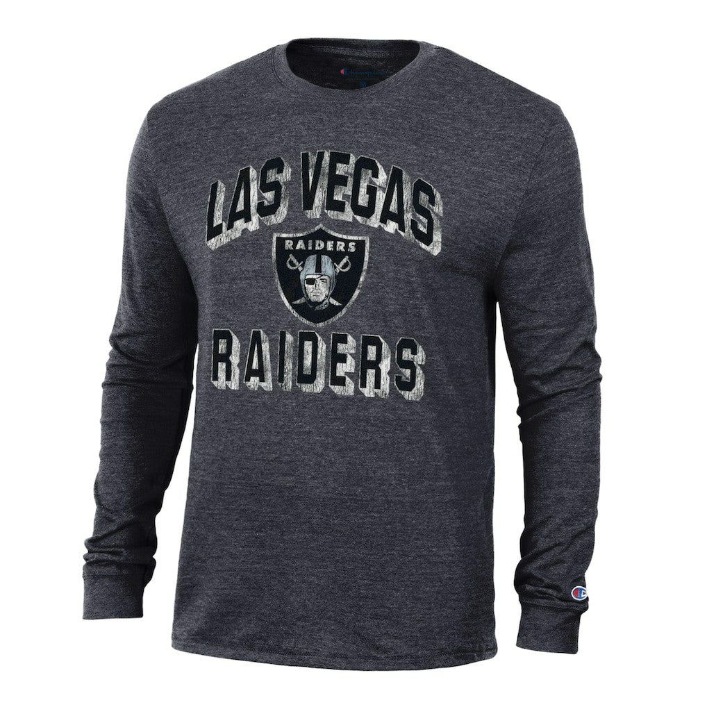 Las Vegas Raiders Champion Ultimate Tri-Blend Long Sleeve T-Shirt Black - NFL