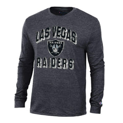 Las Vegas Raiders Champion Ultimate Tri-Blend Long Sleeve T-Shirt Black - NFL