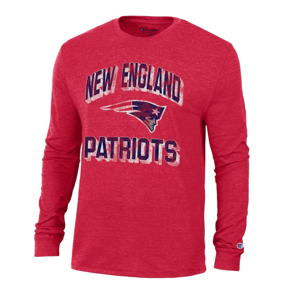 New England Patriots Champion Ultimate Tri-Blend Long Sleeve T-Shirt Red - NFL
