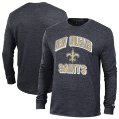 New Orleans Saints Champion Ultimate Tri-Blend Long Sleeve T-Shirt Heather Black - NFL