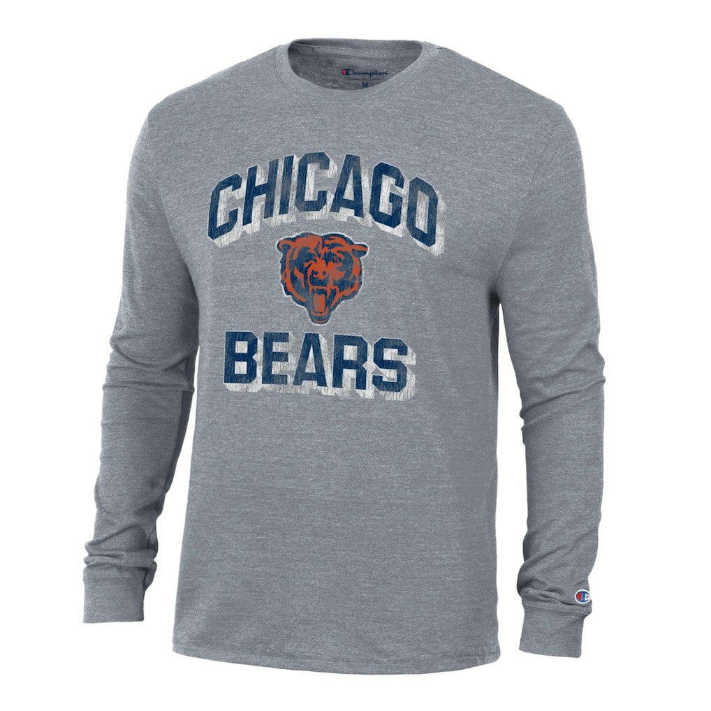 Chicago Bears Champion Ultimate Tri-Blend Long Sleeve T-Shirt Charcoal - NFL