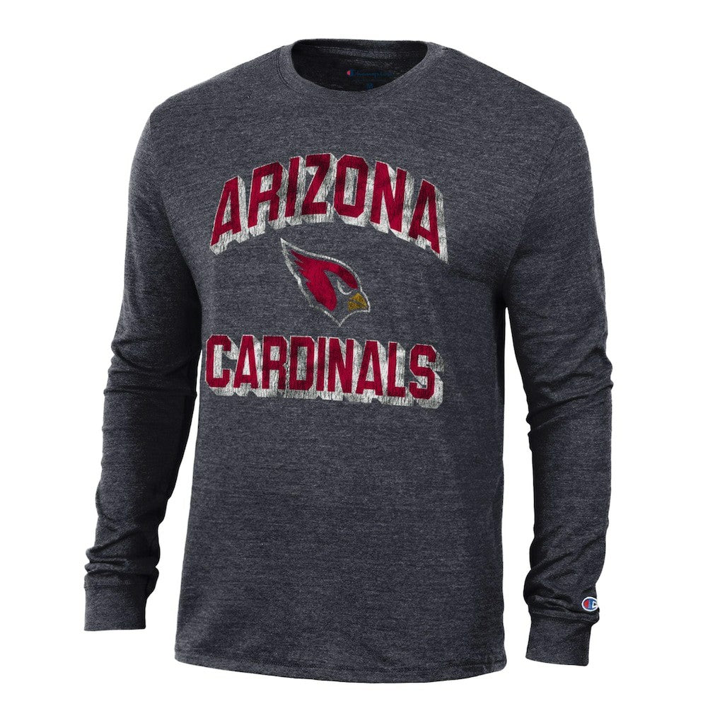 Arizona Cardinals Champion Ultimate Tri-Blend Long Sleeve T-Shirt Heather Black - NFL