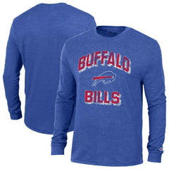 Buffalo Bills Champion Ultimate Tri-Blend Long Sleeve T-Shirt Heather Royal - NFL