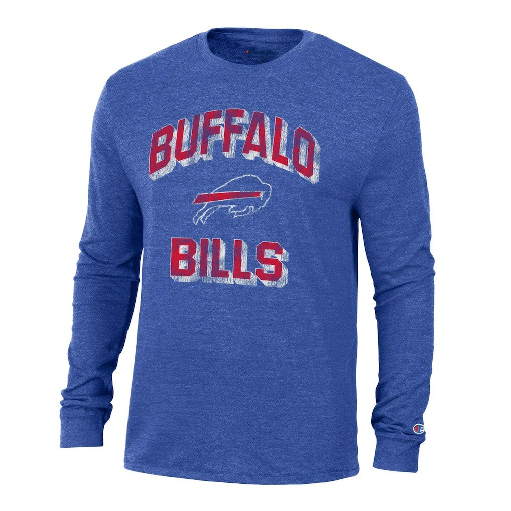 Buffalo Bills Champion Ultimate Tri-Blend Long Sleeve T-Shirt Heather Royal - NFL