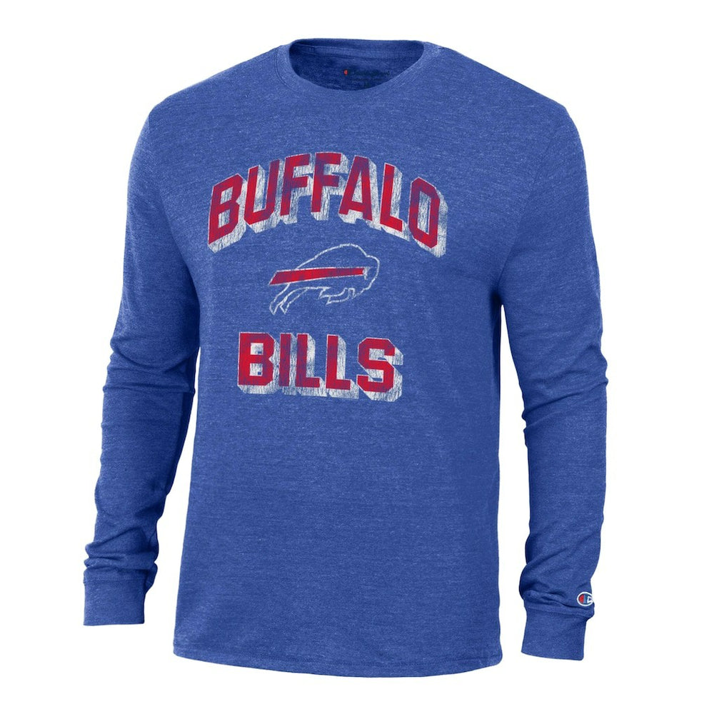 Buffalo Bills Champion Ultimate Tri-Blend Long Sleeve T-Shirt Heather Royal - NFL