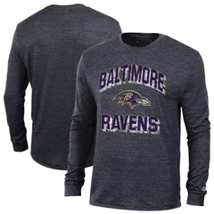 Baltimore Ravens Champion Ultimate Tri-Blend Long Sleeve T-Shirt Black - NFL