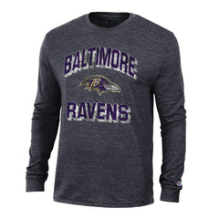 Baltimore Ravens Champion Ultimate Tri-Blend Long Sleeve T-Shirt Black - NFL