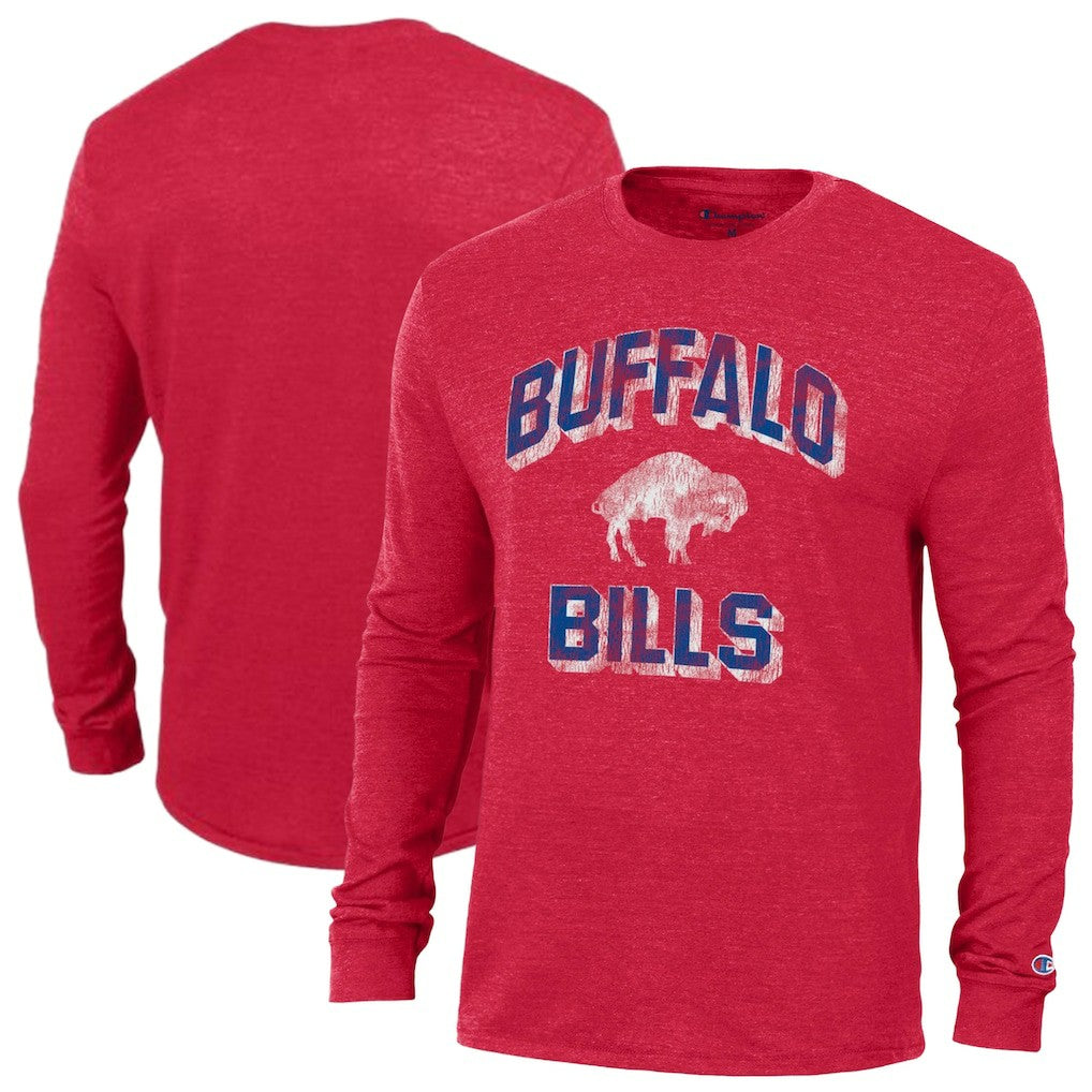 Buffalo Bills Champion Ultimate Tri-Blend Long Sleeve T-Shirt Red - NFL