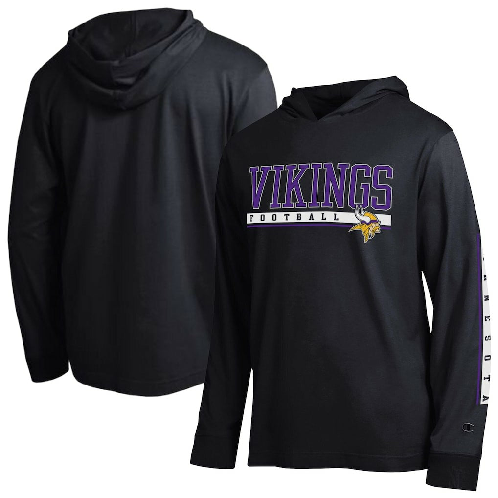 Minnesota Vikings Champion All Star Hoodie T-Shirt Black - NFL