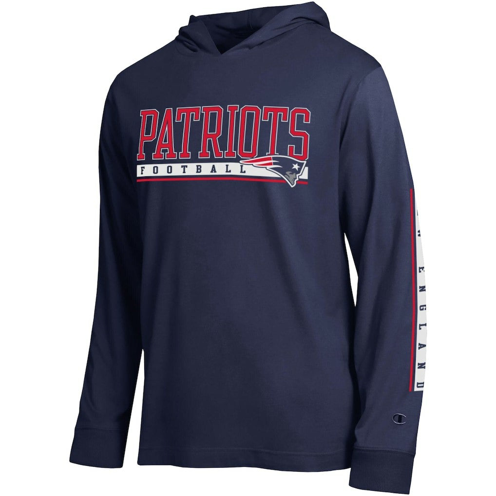 New England Patriots Champion All Star Hoodie T-Shirt Navy - NFL