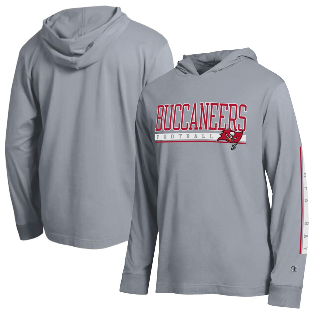 Tampa Bay Buccaneers Champion All Star Hooded T-Shirt Heather Gray - NFL