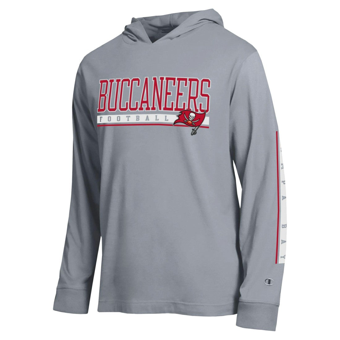 Tampa Bay Buccaneers Champion All Star Hooded T-Shirt Heather Gray - NFL
