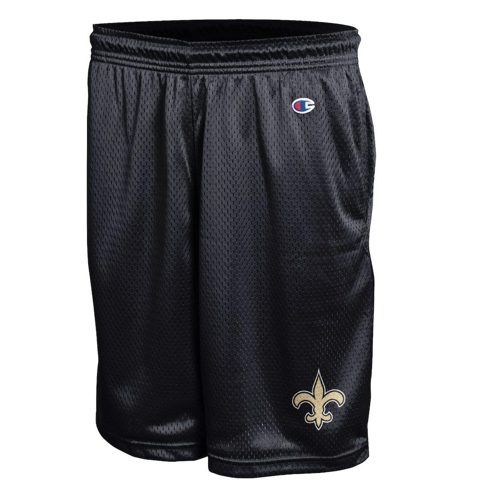 New Orleans Saints Champion Classic Mesh Shorts Black - NFL