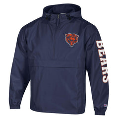 Chicago Bears Champion Packable Windbreaker Half-Zip Jacket Navy - NFL
