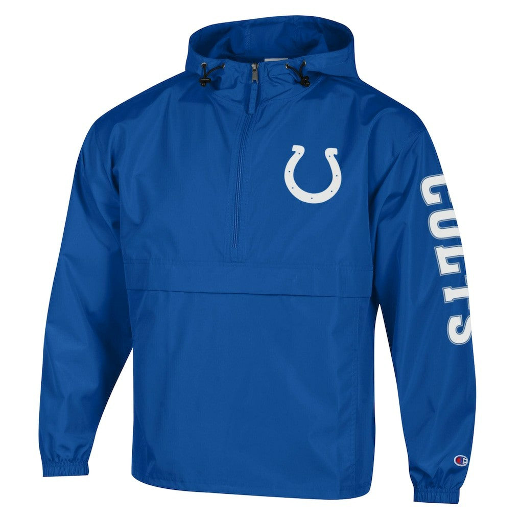 Indianapolis Colts Champion Packable Windbreaker Half-Zip Jacket Royal - NFL