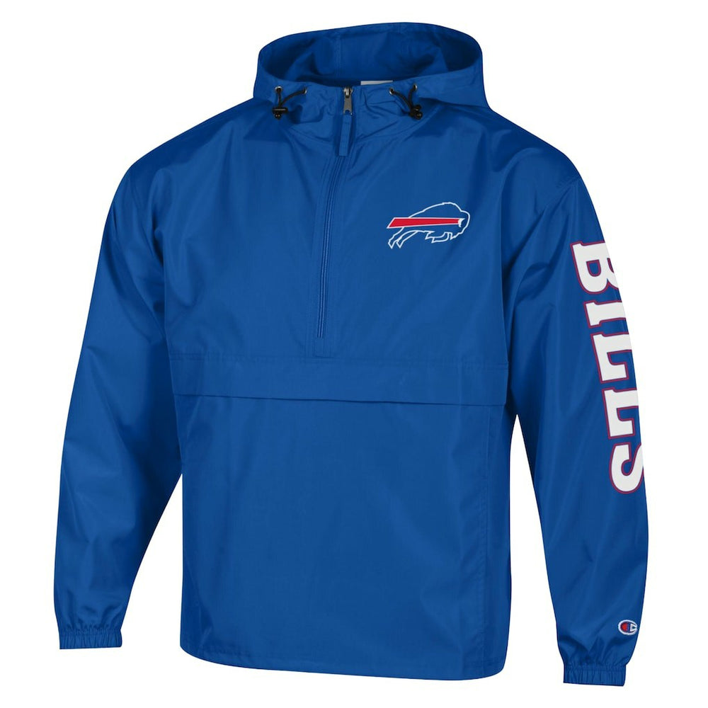Buffalo Bills Champion Packable Windbreaker Half-Zip Jacket Royal - NFL