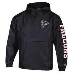 Atlanta Falcons Champion Packable Windbreaker Half-Zip Jacket Black - NFL