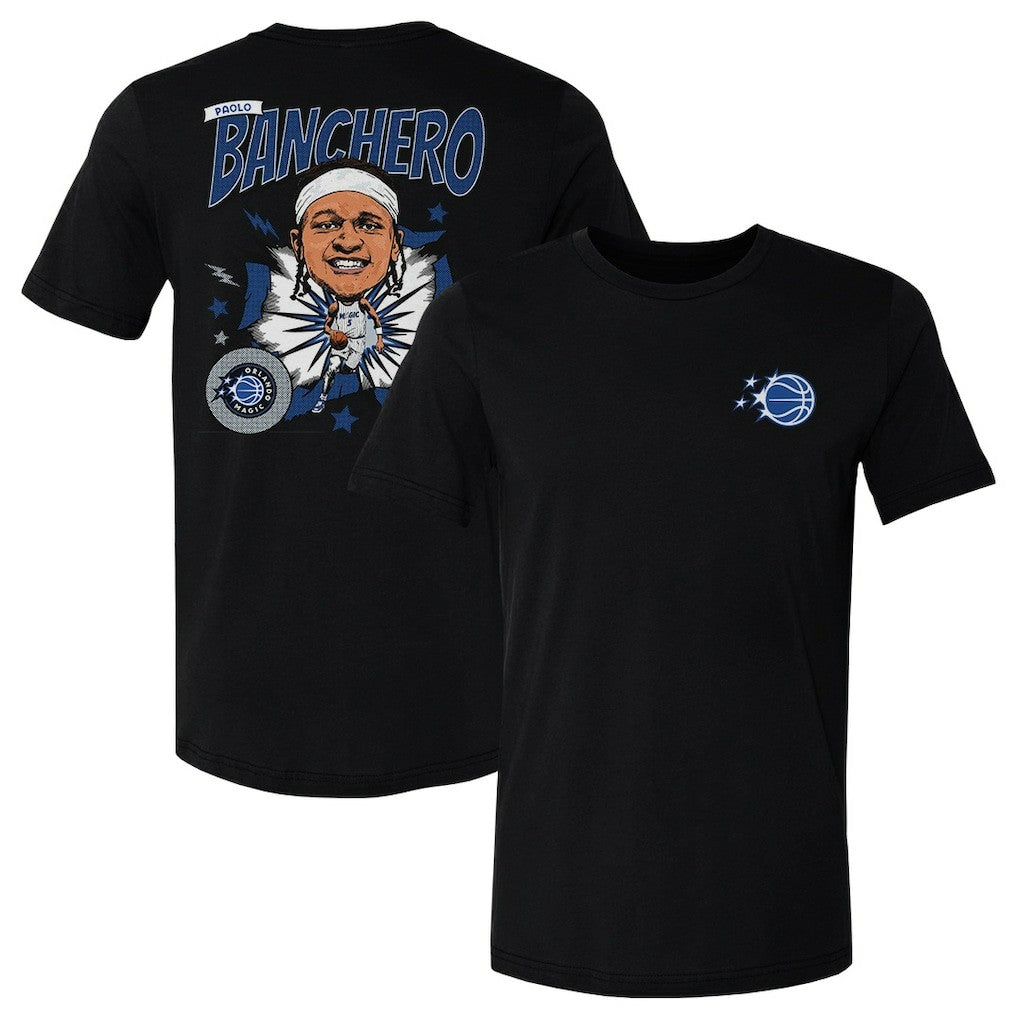 NBA - Paolo Banchero Orlando Magic 500 Level Caricature T-Shirt - Black