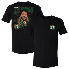 NBA - Jayson Tatum Boston Celtics 500 Level Caricature T-Shirt - Black