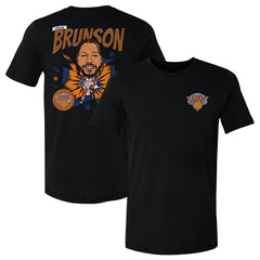 NBA - Jalen Brunson New York Knicks 500 Level Caricature T-Shirt - Black