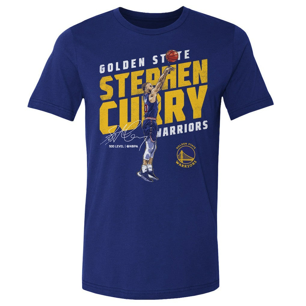 NBA - Stephen Curry Golden State Warriors 500 Level Slant T-Shirt - Royal