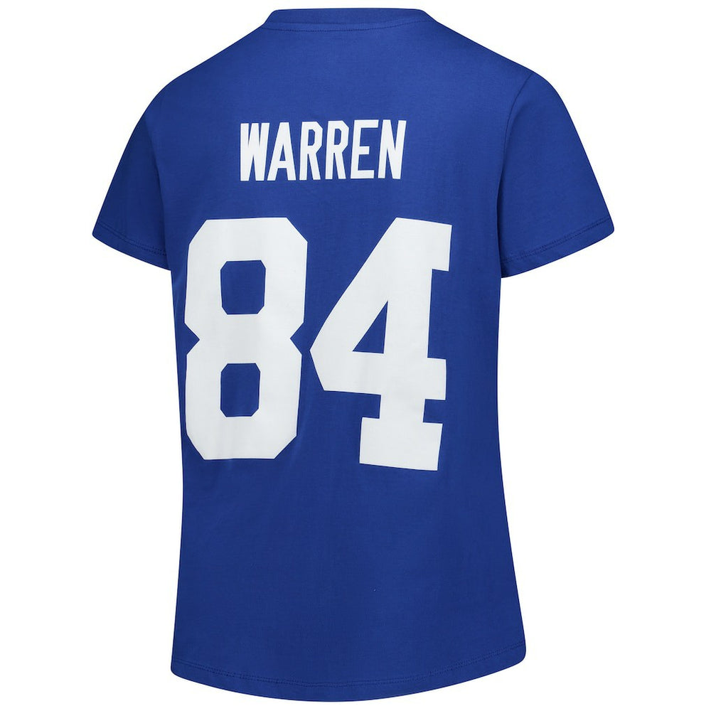 Tyler Warren Indianapolis Colts Women's Plus Size Name & Number V-Neck T-Shirt Royal - Fanatics