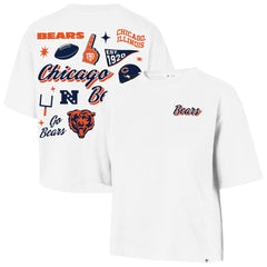 Chicago Bears '47 Women's Collage Script Reed City T-Shirt White - 47 brand