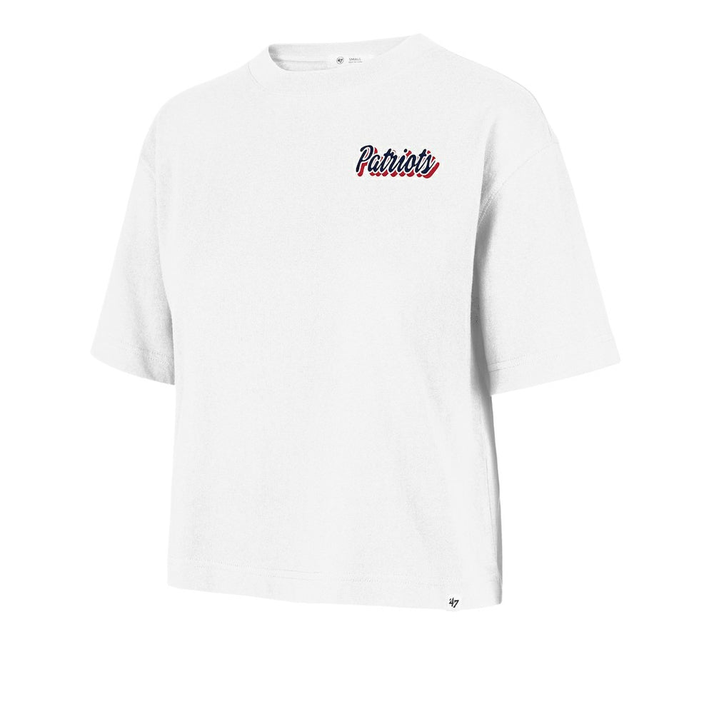 New England Patriots '47 Women's Collage Script Reed City T-Shirt White - 47 brand