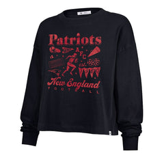 New England Patriots '47 Women's Team Collage Sydney Long Sleeve T-Shirt Navy - 47 brand