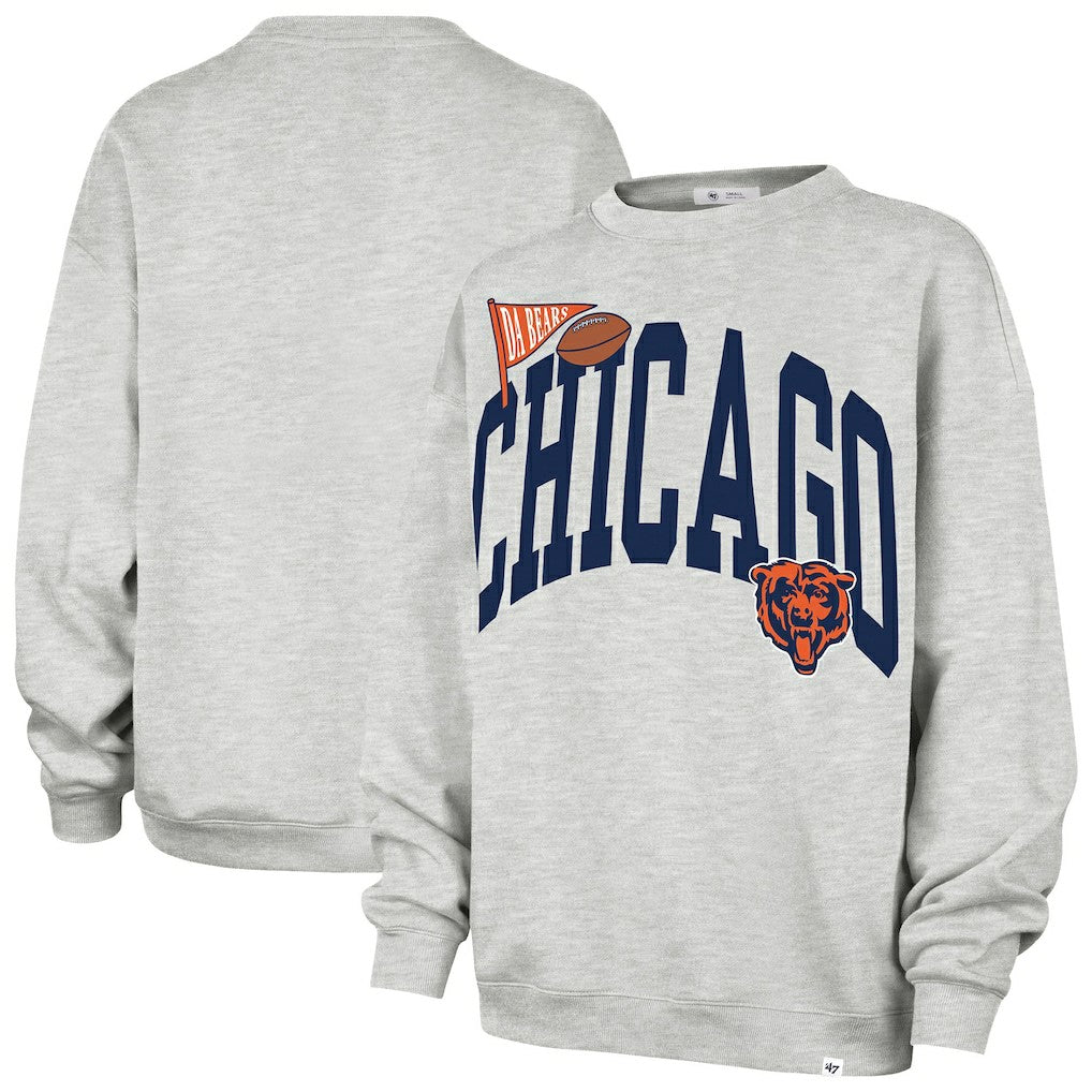 Chicago Bears '47 Women's Arched Icon Oversized Sweatshirt Gray - 47 brand