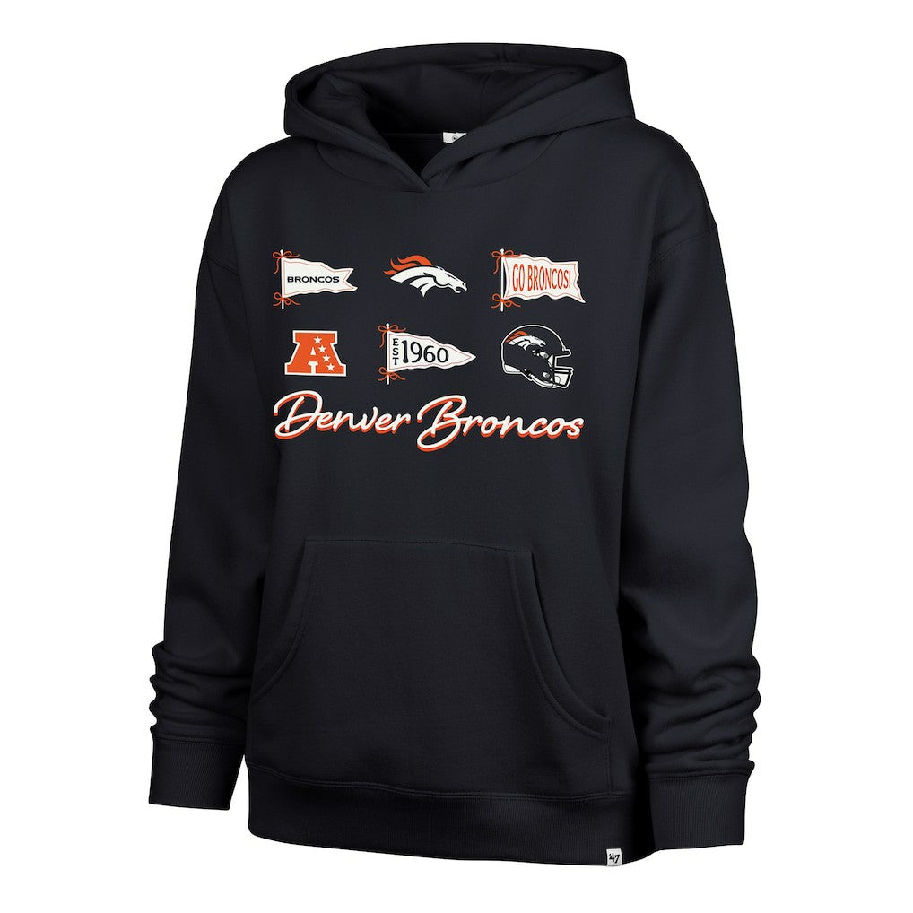 Denver Broncos '47 Women's Bow & Banners Naomi Hoodie Navy - 47 brand