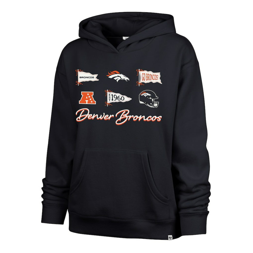 Denver Broncos '47 Women's Bow & Banners Naomi Hoodie Navy - 47 brand