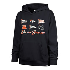 Denver Broncos '47 Women's Bow & Banners Naomi Hoodie Navy - 47 brand