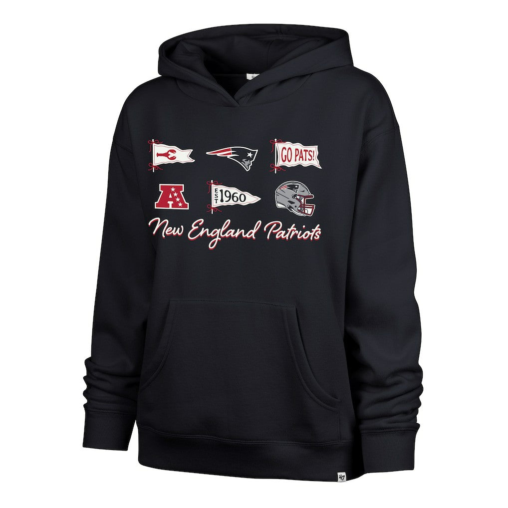 New England Patriots '47 Women's Bow & Banners Naomi Hoodie Navy - 47 brand