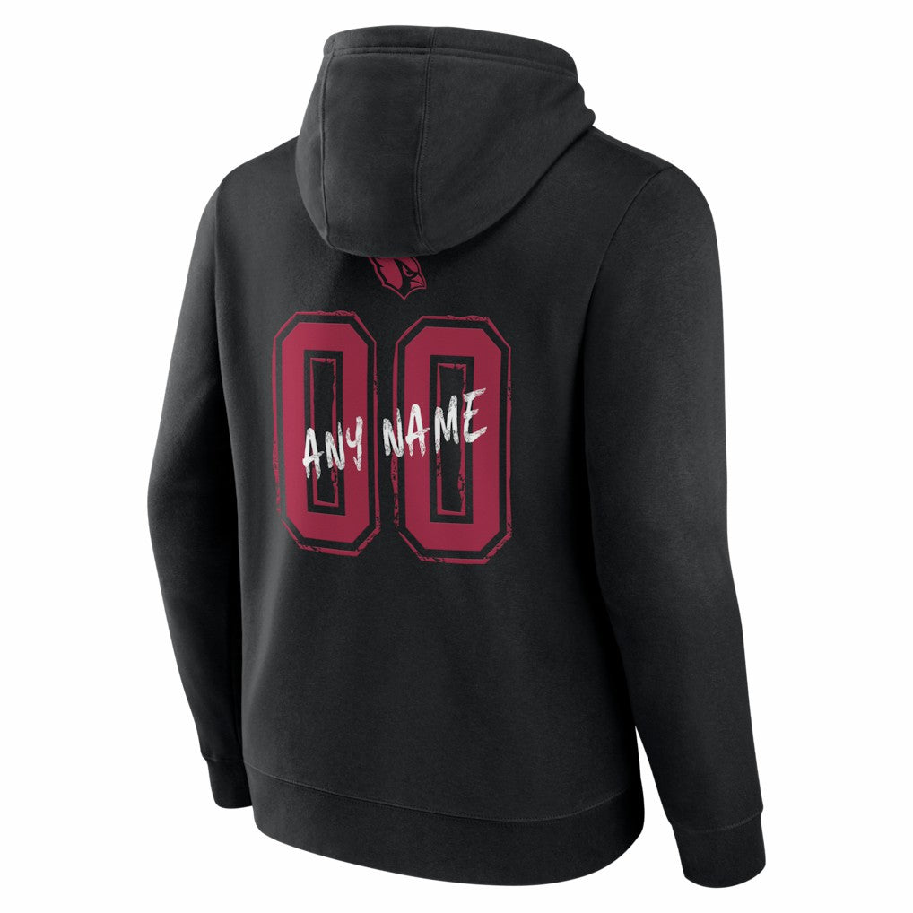 Arizona Cardinals Hustle Personalized Name & Number Hoodie Black - NFL