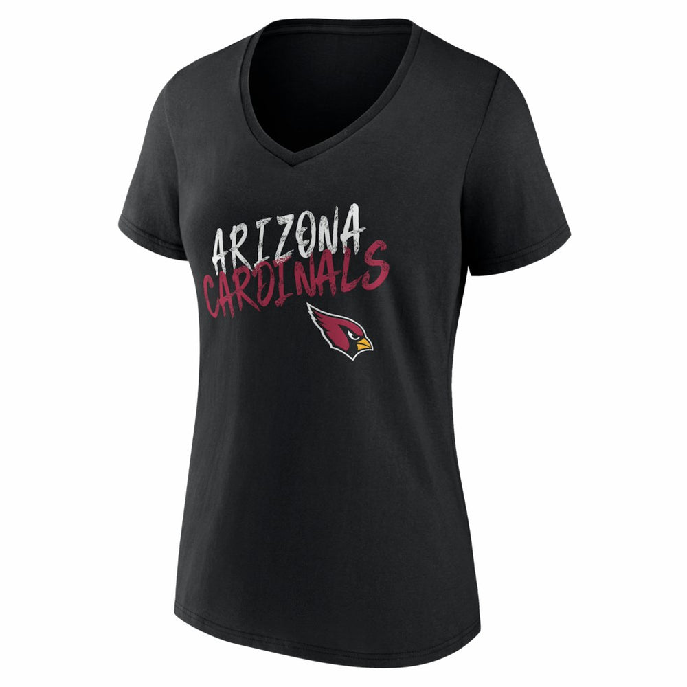 Arizona Cardinals Women's Hustle Personalized Name & Number V-Neck T-Shirt Black - NFL