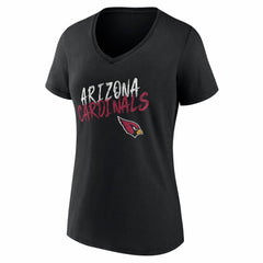 Arizona Cardinals Women's Hustle Personalized Name & Number V-Neck T-Shirt Black - NFL