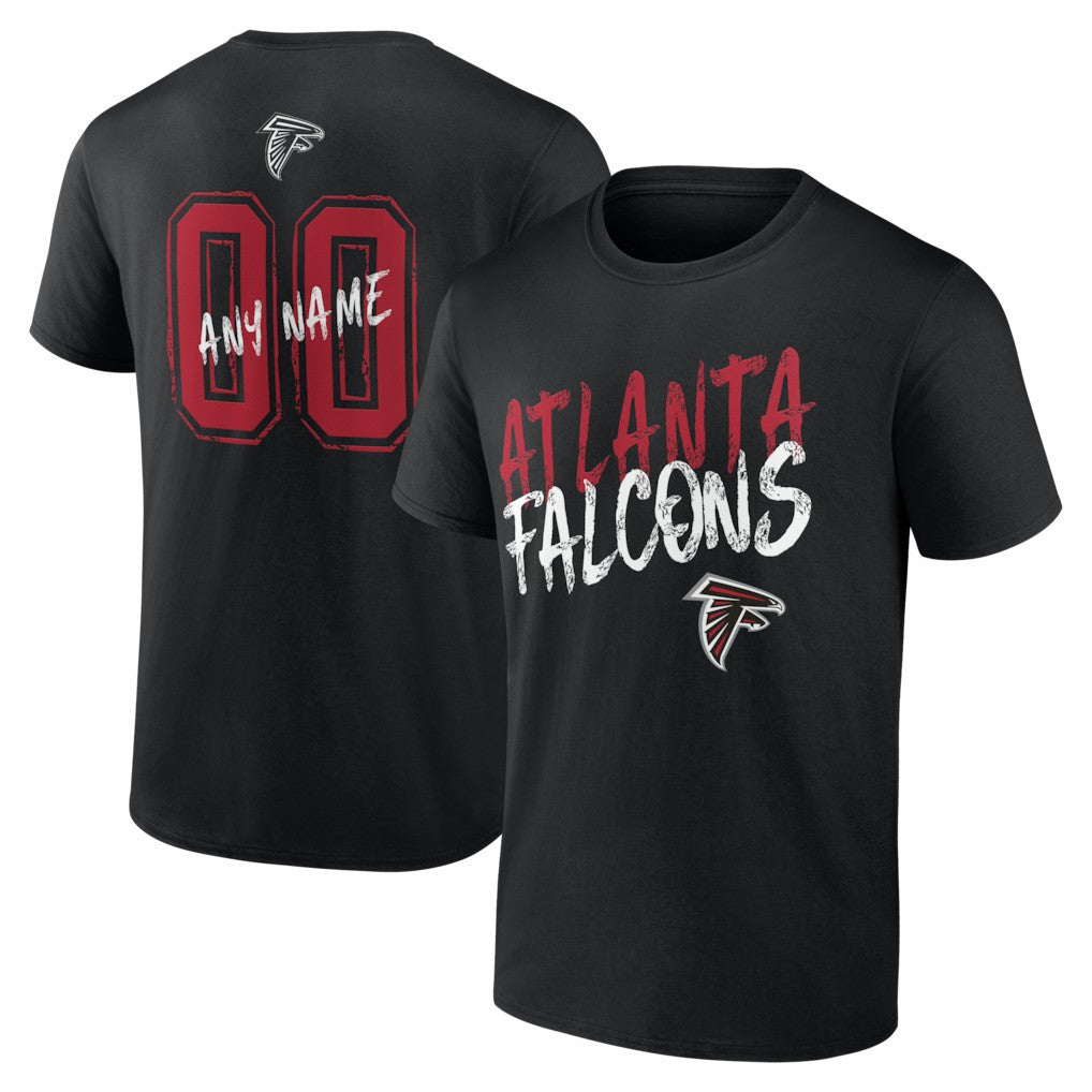 Atlanta Falcons Hustle Personalized Name & Number T-Shirt Black - NFL