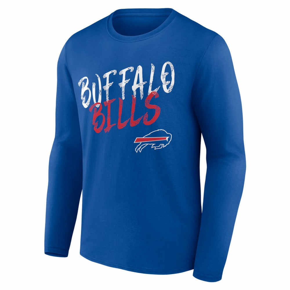 Buffalo Bills Hustle Personalized Name & Number Long Sleeve T-Shirt Royal - NFL
