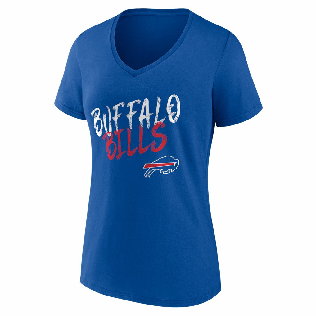 Buffalo Bills Women's Hustle Personalized Name & Number V-Neck T-Shirt Royal - NFL