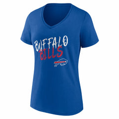 Buffalo Bills Women's Hustle Personalized Name & Number V-Neck T-Shirt Royal - NFL