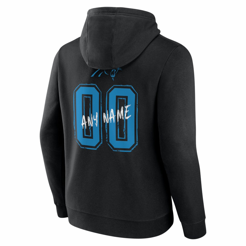 Carolina Panthers Hustle Personalized Name & Number Hoodie Black - NFL