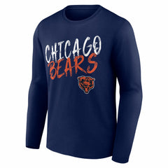 Chicago Bears Hustle Personalized Name & Number Long Sleeve T-Shirt Navy - NFL
