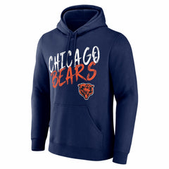 Chicago Bears Hustle Personalized Name & Number Hoodie Navy - NFL