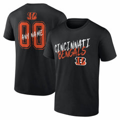 Cincinnati Bengals Hustle Personalized Name & Number T-Shirt Black - NFL