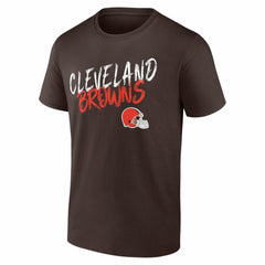 Cleveland Browns Hustle Personalized Name & Number T-Shirt Brown - NFL